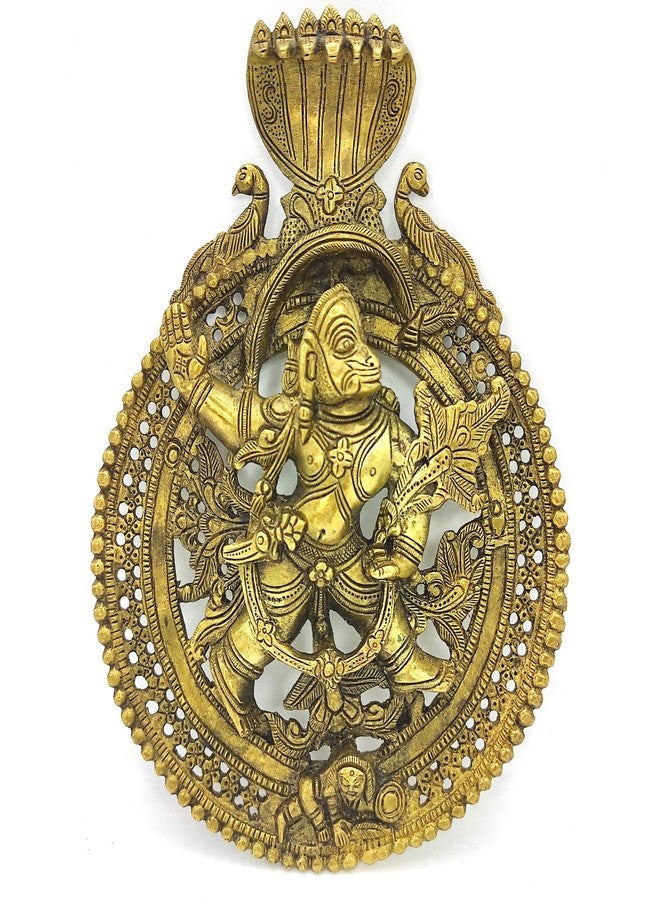 Plus Value Sankat Mochan Bahubali Hanuman Yantra Pure Brass Idol Vastu Remedies Products for South, SW Facing Main Door Home, Office, Shop, Business Entrance Decor Gifting (Size 8 x 6.5 Inches) - Image 4